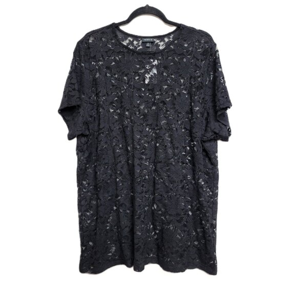 NWT Torrid 3 Sheer Stretch Lace Crew Neck Tee 3X 22 24 - Picture 5 of 9